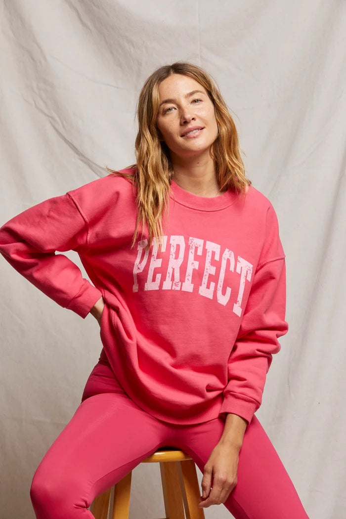Pet263 Perfect White Tee Perfect Pink Sweatshirt