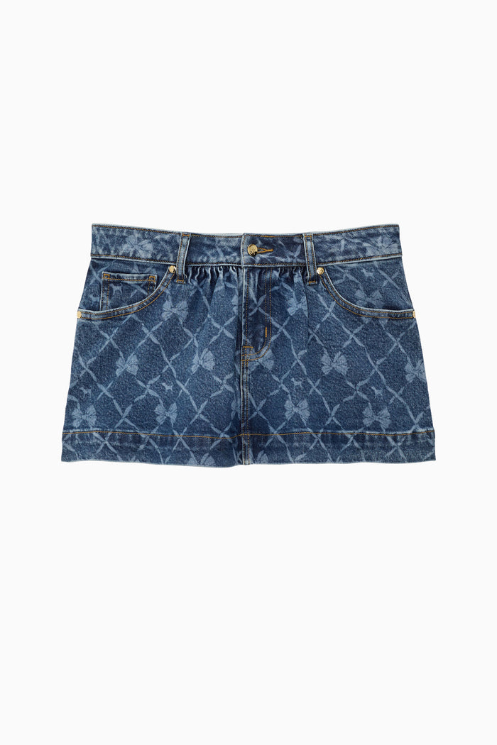 PINK x LoveShackFancy Denim Skirt