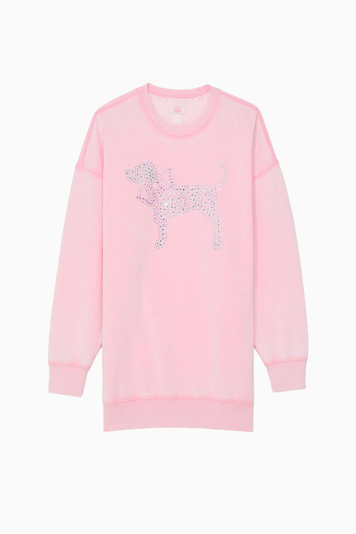 PINK x LoveShackFancy Oversized Crew Neck Dress