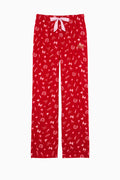 PINK x LoveShackFancy Red Lurex Stripe Flannel PJ Pant
