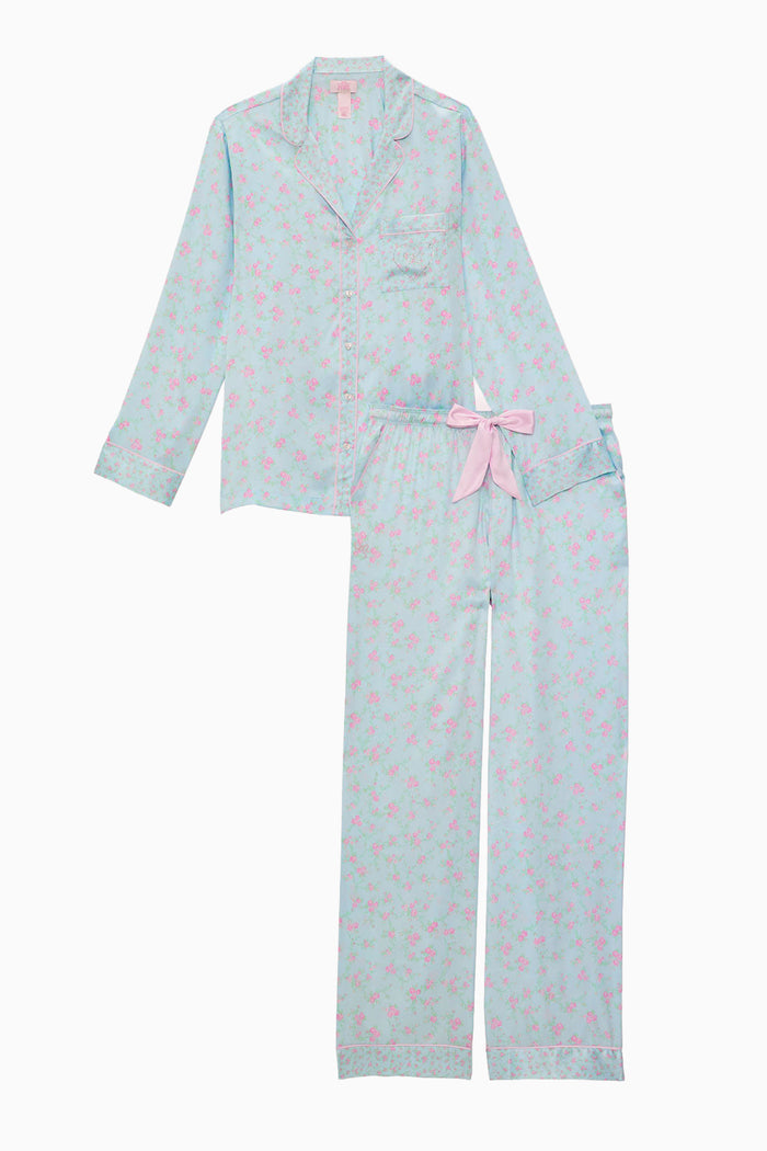 PINK x LoveShackFancy Satin PJ Set - SUNRISE