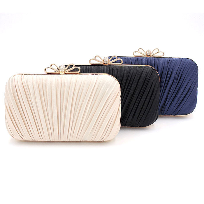 Pleated hand dinner bag Banquet bag Lady socialite evening gown bag 607095743182 - COCOMELODY