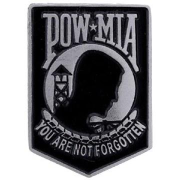 POW*MIA Pin: Features:

POW Pin
Heavy Pewter Biker Pins
Hand carved pewter pin