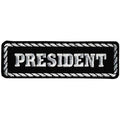 President Patch: Heat-sealed backing for easy iron-on application
