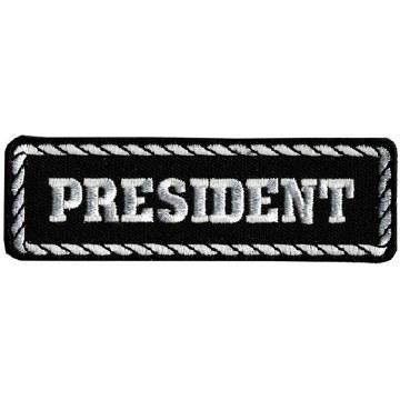 President Patch: Heat-sealed backing for easy iron-on application