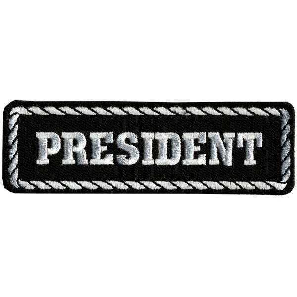 President Patch: Heat-sealed backing for easy iron-on application