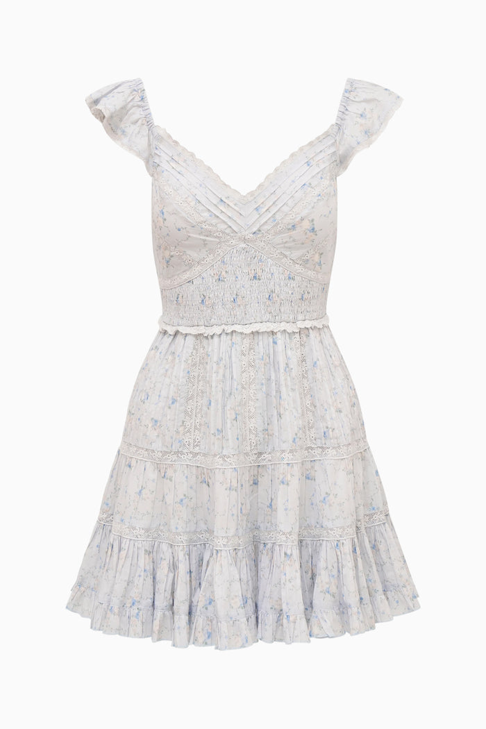 Presline Floral Wreath Print Mini Dress