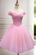 Princess Knee Length Tulle Homecoming Dresses CS0523 - COCOMELODY