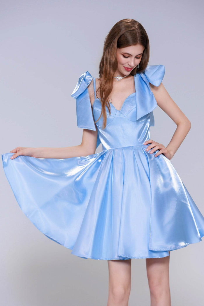 Princess Mini Satin Homecoming Dress CS0944 - COCOMELODY