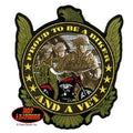 Proud Biker and Vet: Heat-sealed backing for easy iron-on application