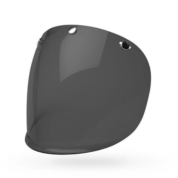 PS 3-Snap Shield Clear: Description 
The Bell Three-Snap Shield is a throwback-style, full-coverage polycarbonate shield that