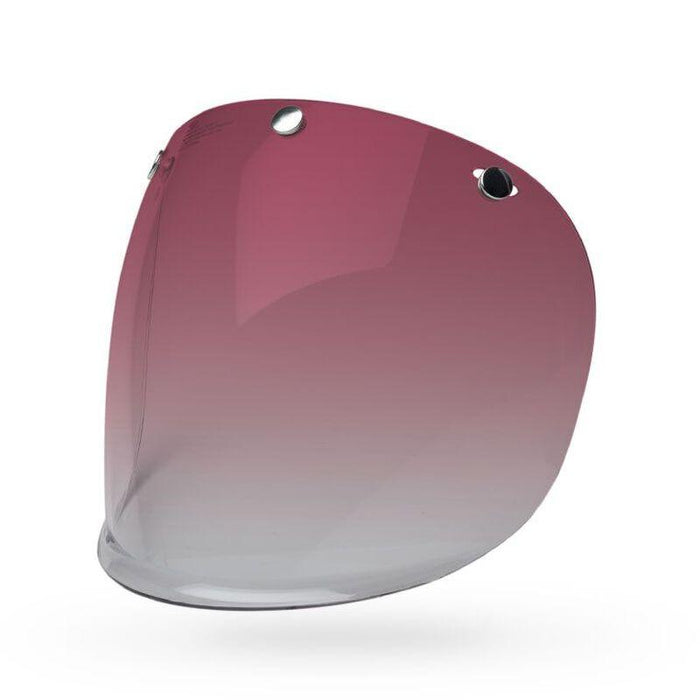 PS 3-Snap Shield Clear: Description 
The Bell Three-Snap Shield is a throwback-style, full-coverage polycarbonate shield that