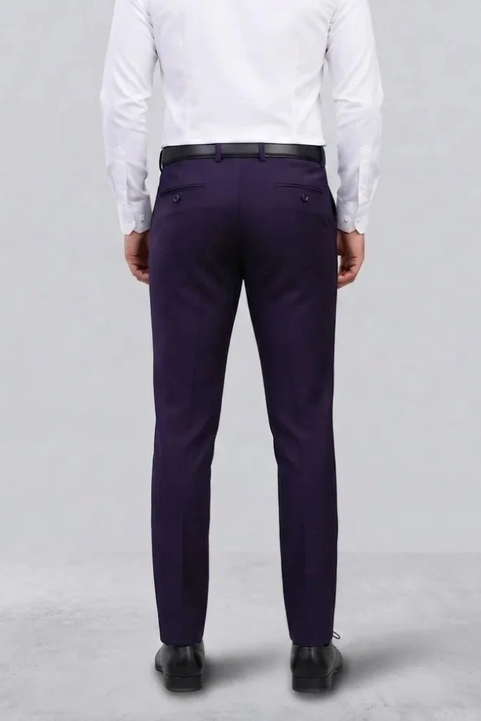 Back Side View Purple Wear Pant