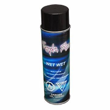Purple Slice Wet.: Excellent on metal, rubber, vinly, and plasticA clean, non-foaming coating which provides a water-resistan