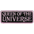 Queen of The Universe Patch 4 Inch: Description
"Queen of the Universe" embroidered in fancy pink lettering on a black backgr