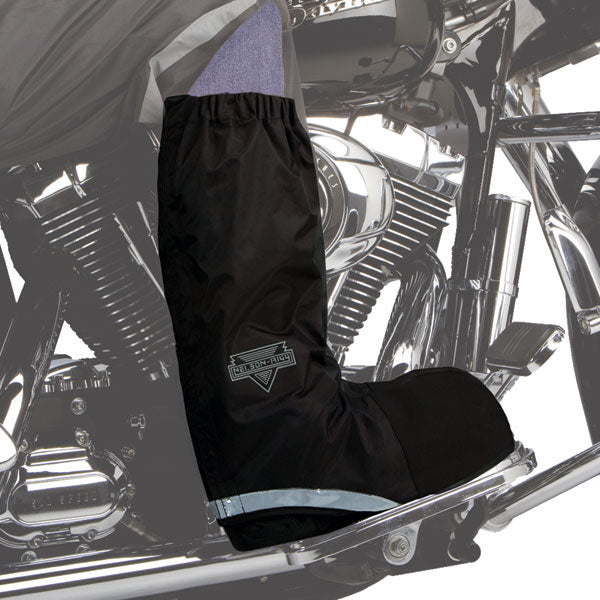 Rain Boot Cover: Features:
Made from 100% waterproof polyester with PVC backing
Worn over your shoes or boots to protect them