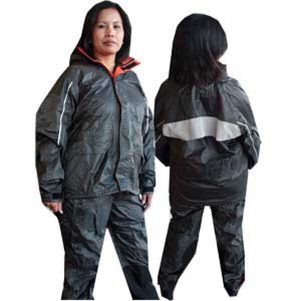 Rain Suit Black: Features:-

Jacket has a removable collar/hood eliminating a bulky neck
Mesh lining to keep you cool &amp; d