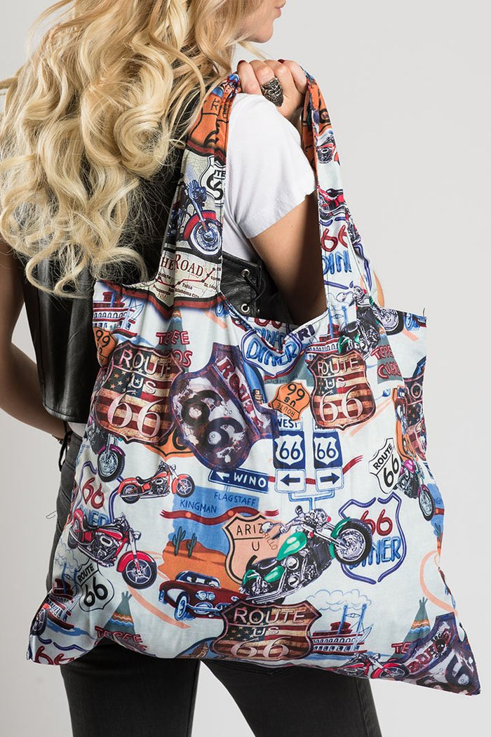 Recycle Bags Route 66: Route 66 DesignEco-Friendly Reusable Bag!Dimensions: 16