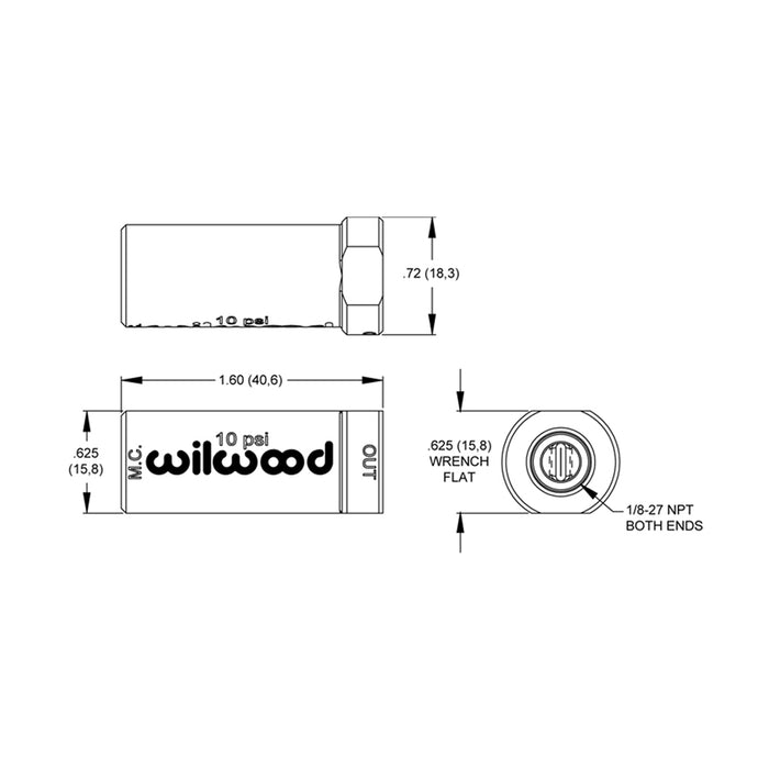 Residual Pressure Valve 10 lb., Red