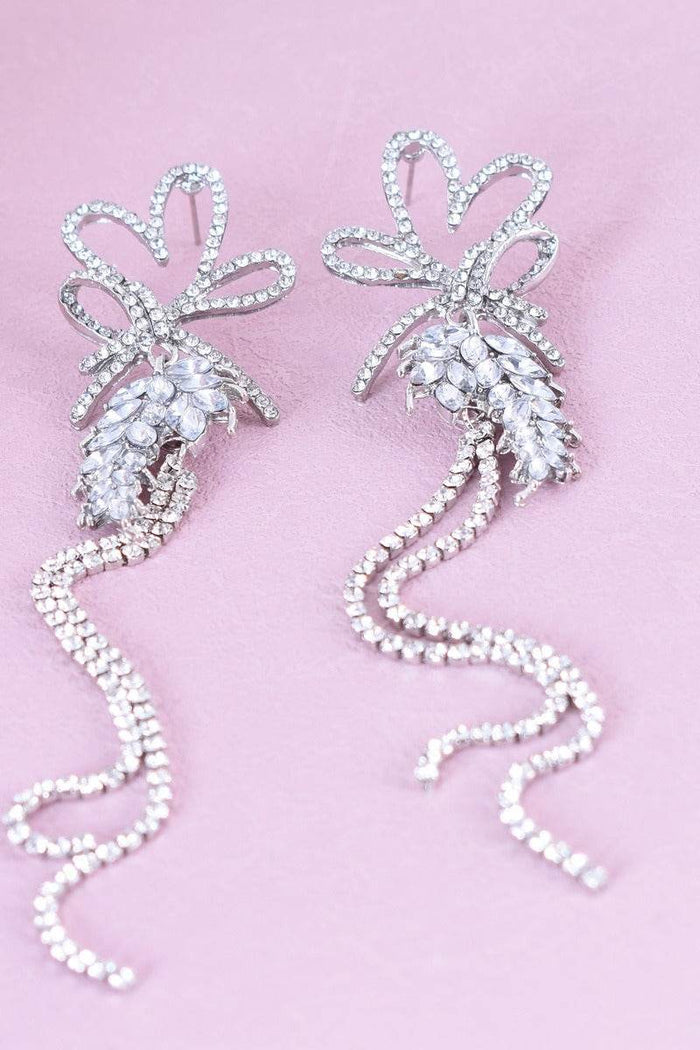 Rhinestone/Tassels Drop Earrings 789749822572 - COCOMELODY