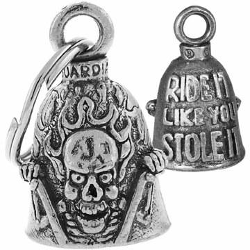Ride It Like You Stole It Bell: Description
Ride It Like You Stole It Guardian Bell -Protects bikers from evil road spirits a