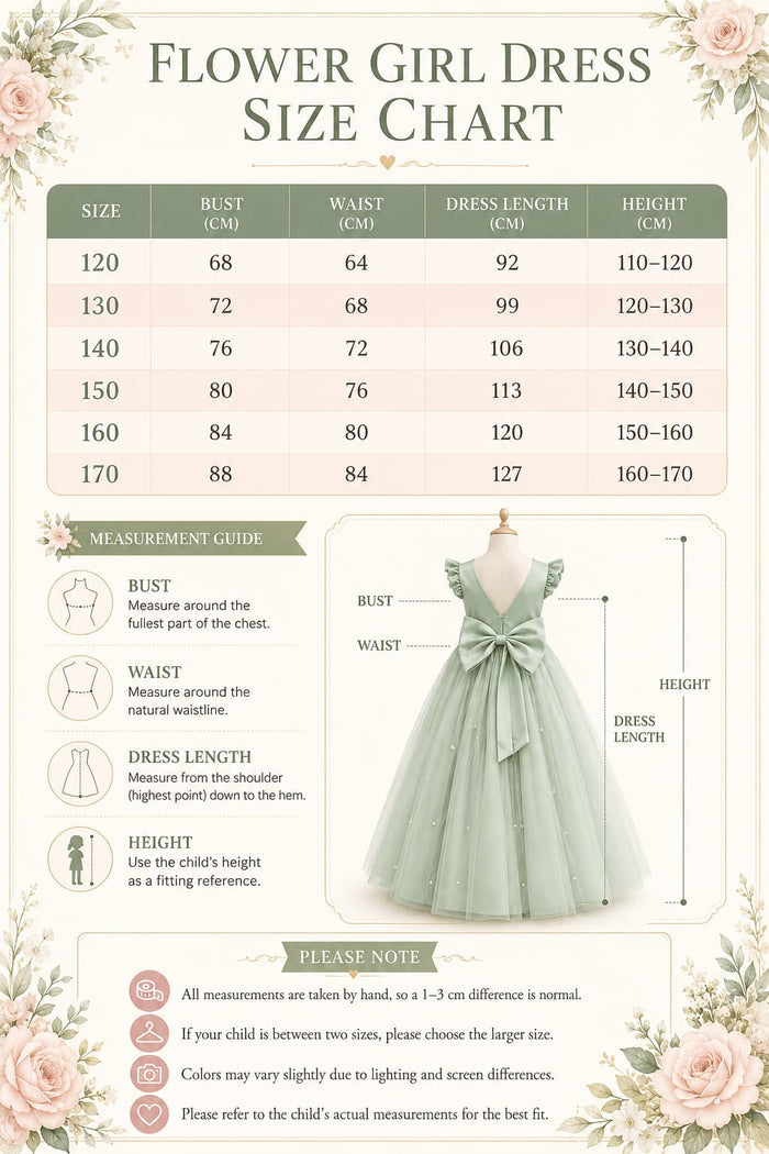Romantic Tulle with Bow Back Pearl Accents Flower Girl Dresses 1029322248393