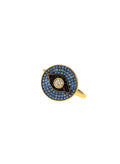 Rings ASTRA Round Evil Eye Ring Gold-Sky-Black-White O/S Apoella
