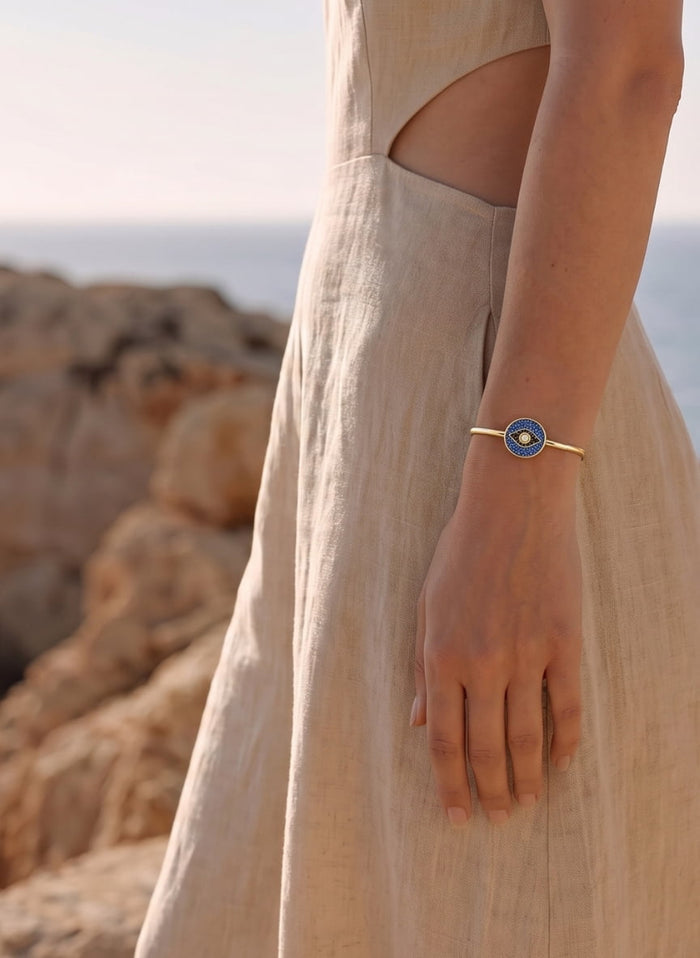 Bracelets ASTRA Round Eye Bracelet Gold-Sky-Black-White O/S Apoella