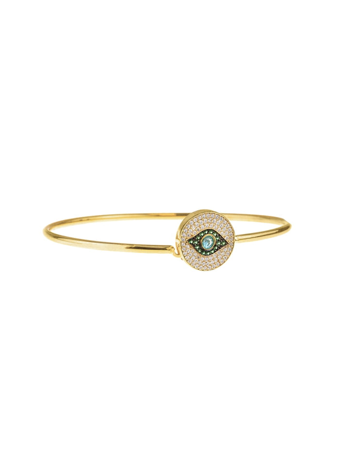 Bracelets ASTRA Round Eye Bracelet Gold-White-Green-Sky O/S Apoella