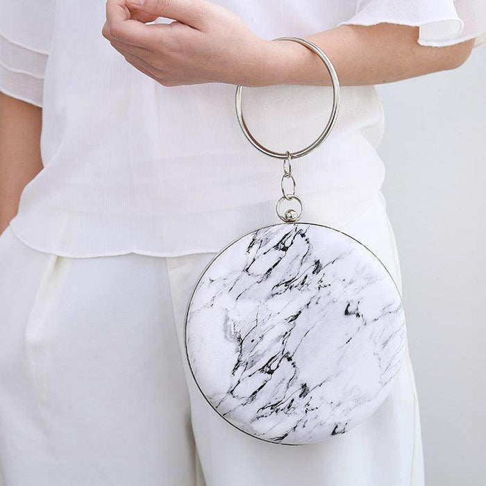 Round women's tote dinner bag 834788581294 - COCOMELODY