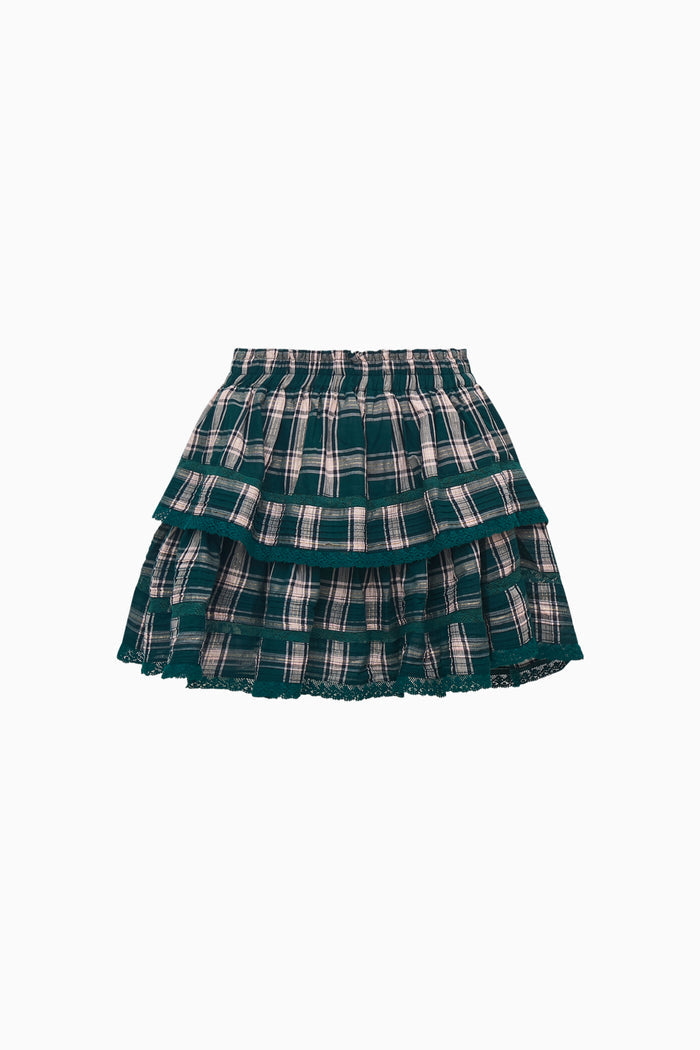 Ruffle Mini Tartan Skirt - MISTLETOE KISS