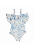 One-Piece Marie Raxevsky Ruffled One Piece Thalassa Blue Apoella