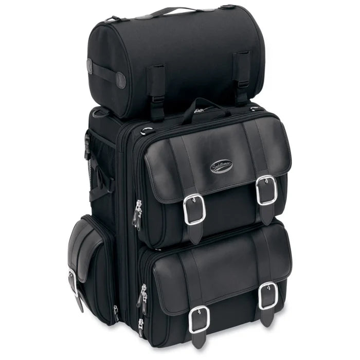Saddlemen DLXSissy Bar Bag: S3200DE Expandable Sissy Bar Bag:Product Overview (HD)Universal Mounting - Saddlemen's Universal