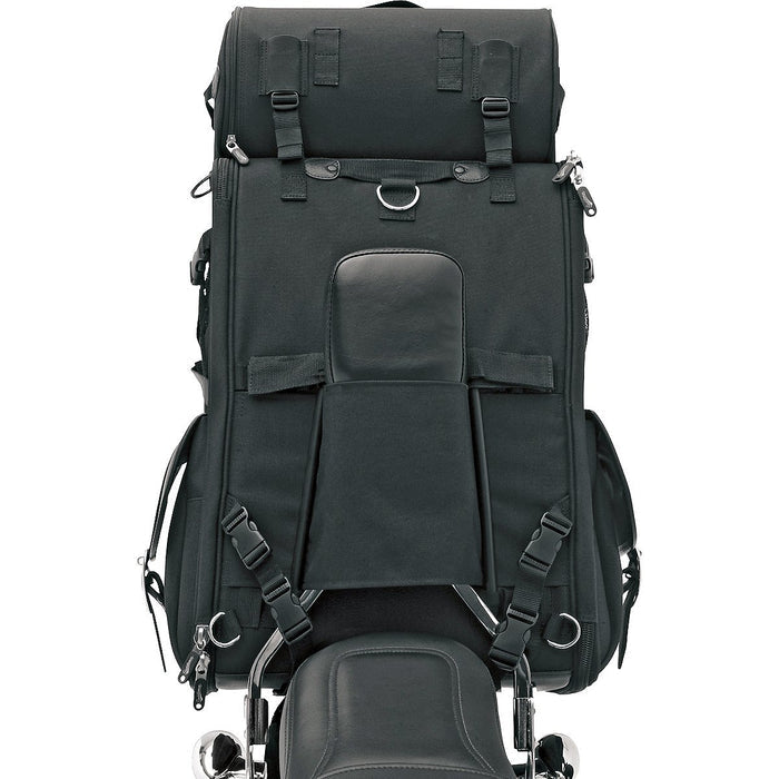 Saddlemen DLXSissy Bar Bag: S3200DE Expandable Sissy Bar Bag:Product Overview (HD)Universal Mounting - Saddlemen's Universal