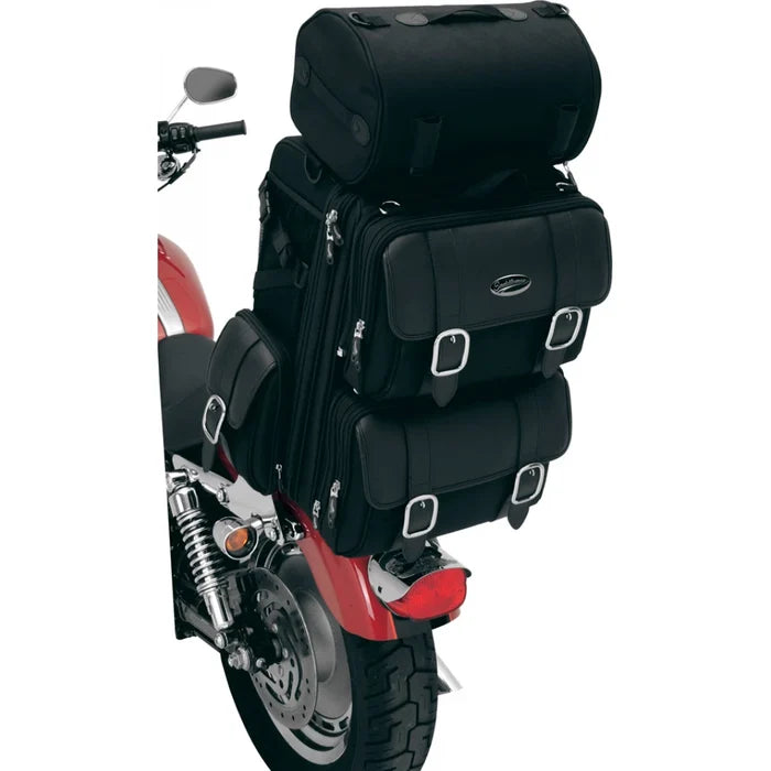 Saddlemen DLXSissy Bar Bag: S3200DE Expandable Sissy Bar Bag:Product Overview (HD)Universal Mounting - Saddlemen's Universal