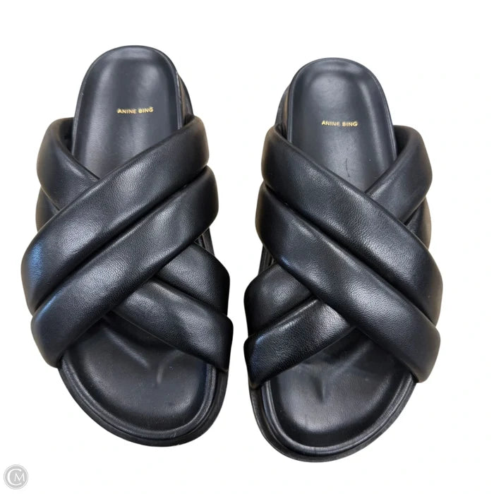 Sandals Flats By Anine Bing In Black, Size: 7.5
