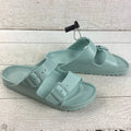 Sandals Flats By Birkenstock In Teal, Size: 5.5/36