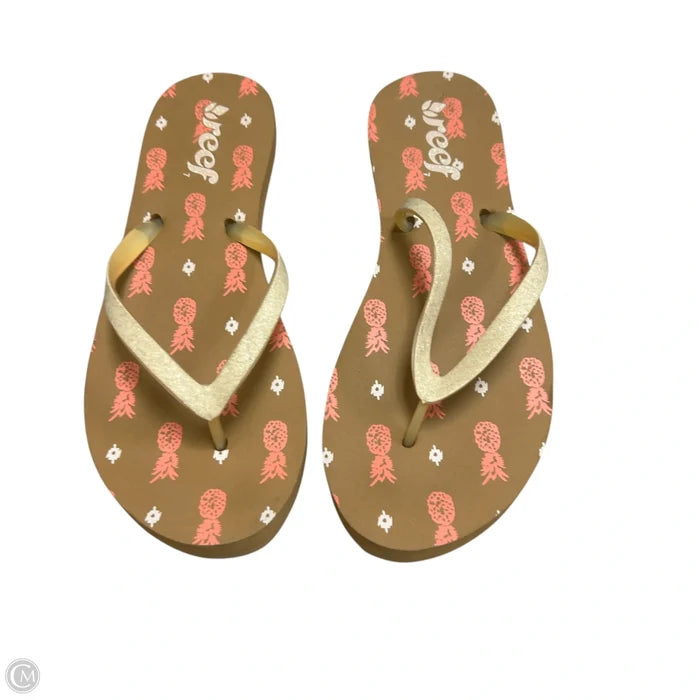 Sandals Flats By Reef In Tan, Size: 6