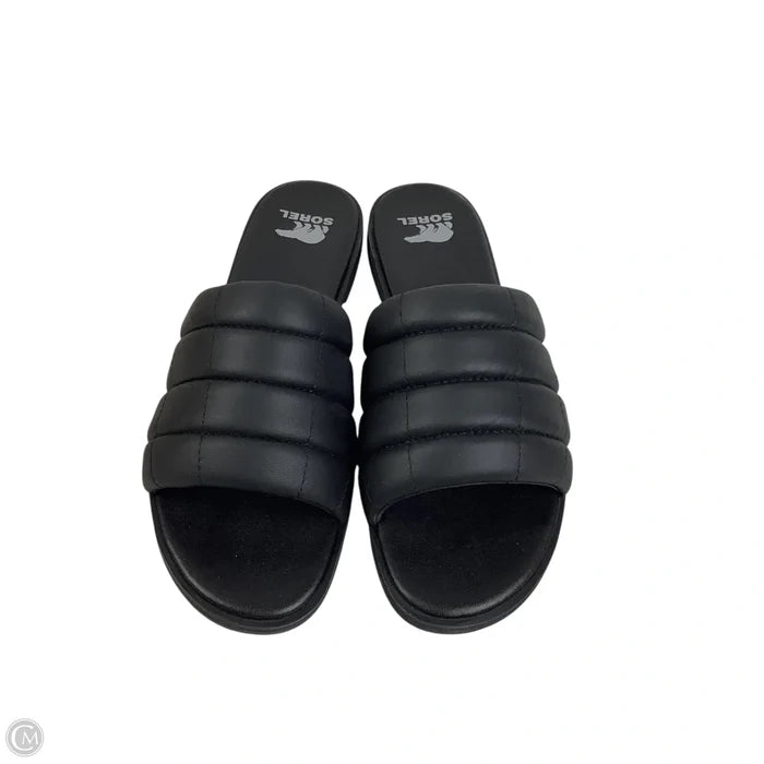 Sandals Flats By Sorel In Black, Size: 9