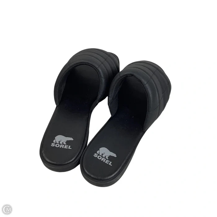 Sandals Flats By Sorel In Black, Size: 9