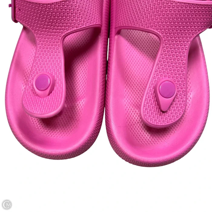 Sandals Flip Flops By Cushionaire In Pink, Size: 9.5