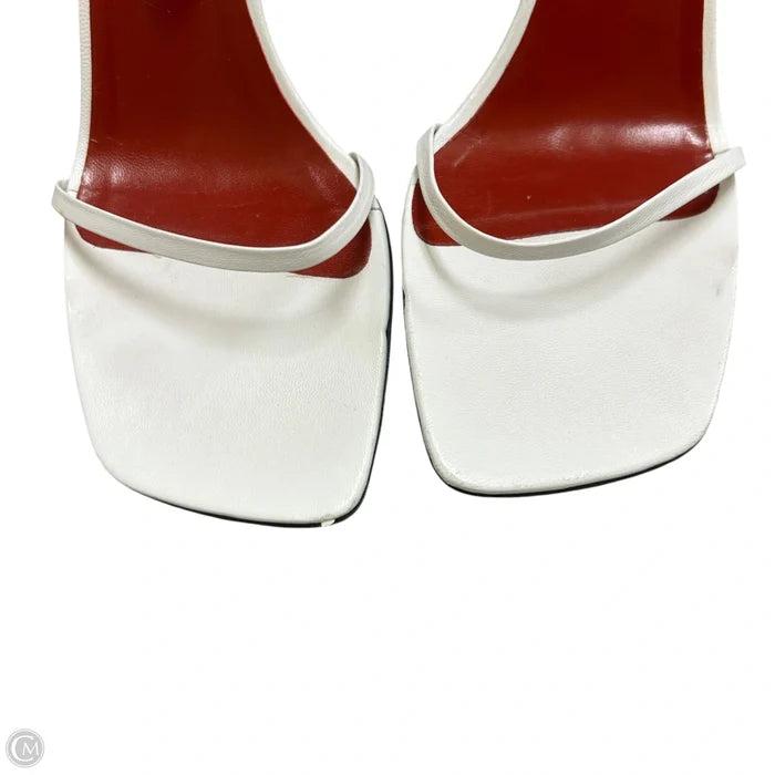 Sandals Heels Block By By Far In Red & White, Size: 7.5