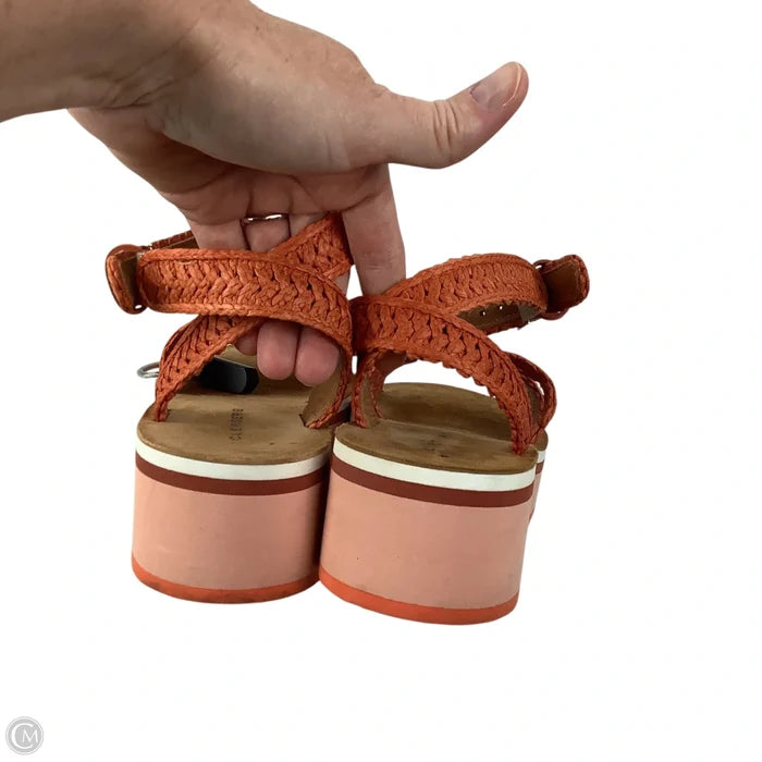 Sandals Heels Platform By Cmc In Orange, Size: 6 (36)