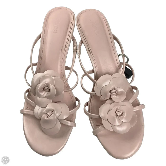 Sandals Heels Stiletto By Forever 21 In Pink, Size: 10