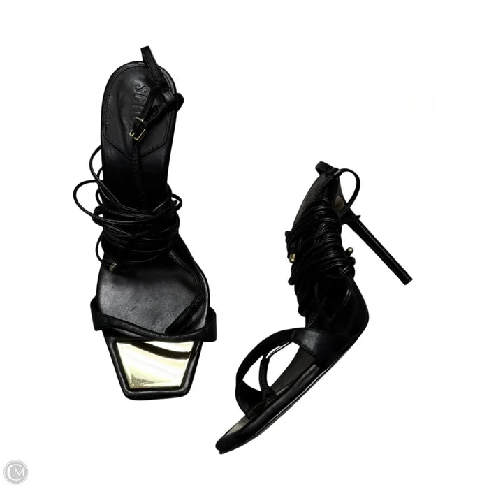 Sandals Heels Stiletto By Schutz In Black, Size: 10