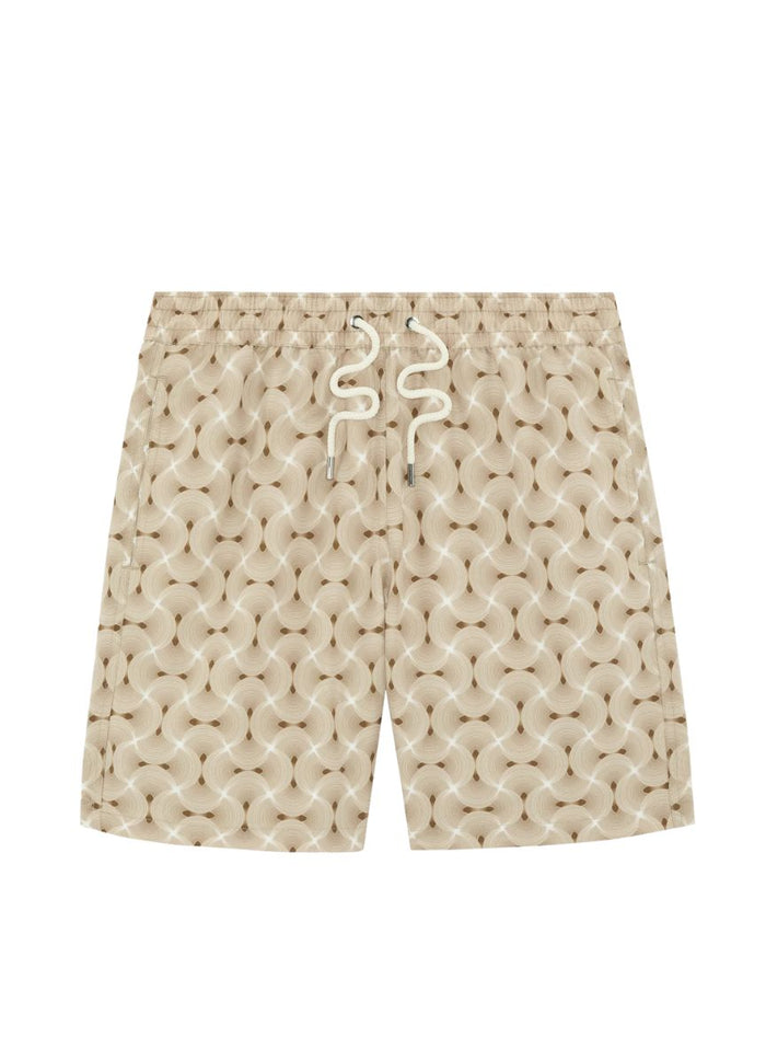 Swimshorts Frescobol Carioca Santos Copacabana Espiral Swim Shorts Brown Apoella