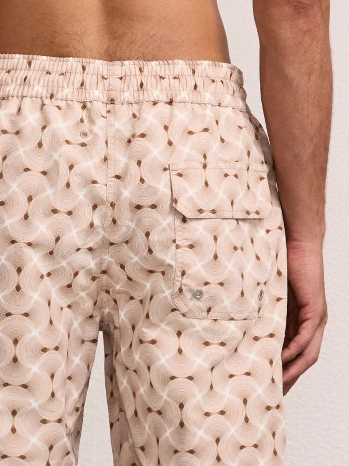 Swimshorts Frescobol Carioca Santos Copacabana Espiral Swim Shorts Brown Apoella