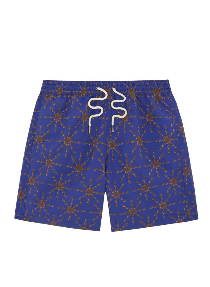 Swimshorts Frescobol Carioca Santos Sol Print Swim Shorts Cobalt Apoella