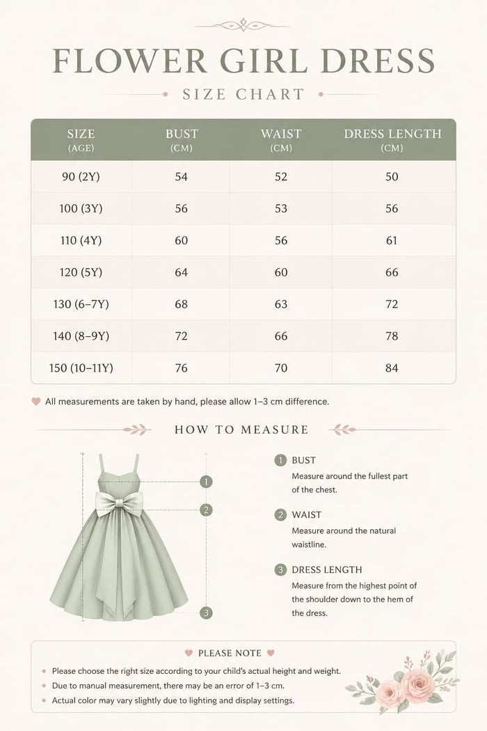 Satin V-Back Large Bow Sweep-Brush Train Wedding Gown Flower Girl Dresses 1057873354822