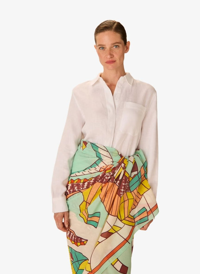 Scarf Inoui Editions Scarf 100 Cerfs Volants Turquoise O/S Apoella